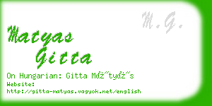 matyas gitta business card